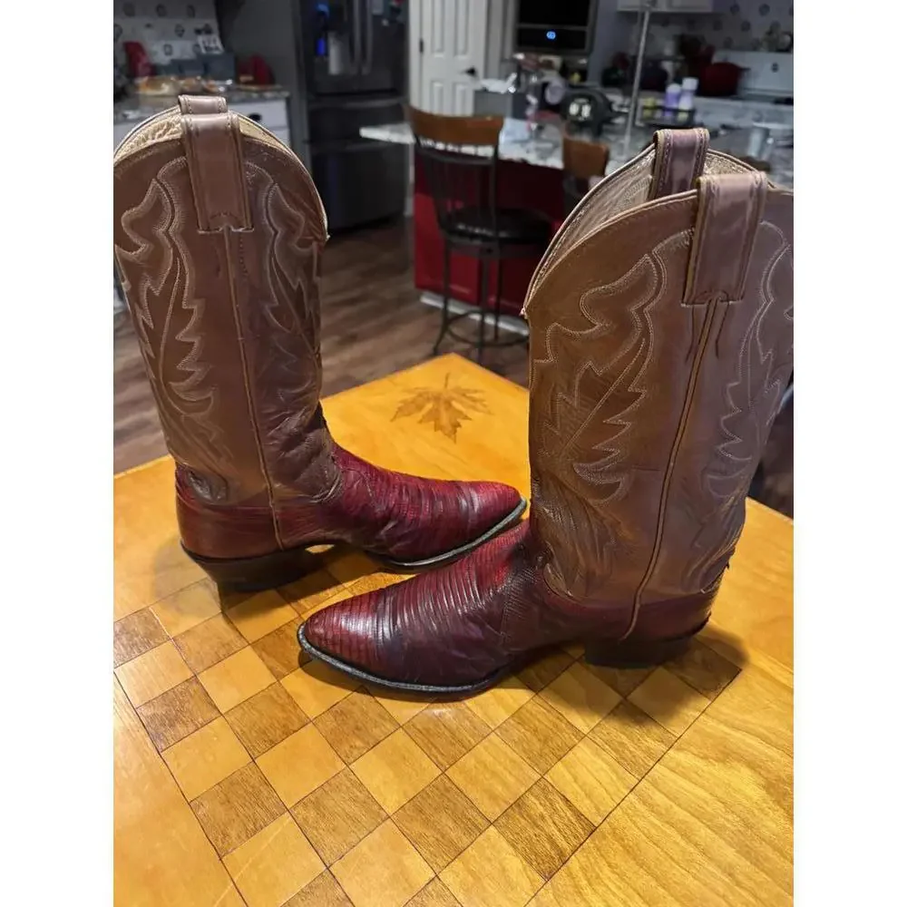 Pre Owned‎ Exotic Lizard Skin Cowboy Boots style #8301 sz 10D